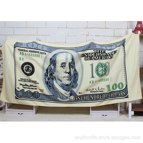 SGS Microfiber Terry Beach Towel with Printing (WJ-B969)